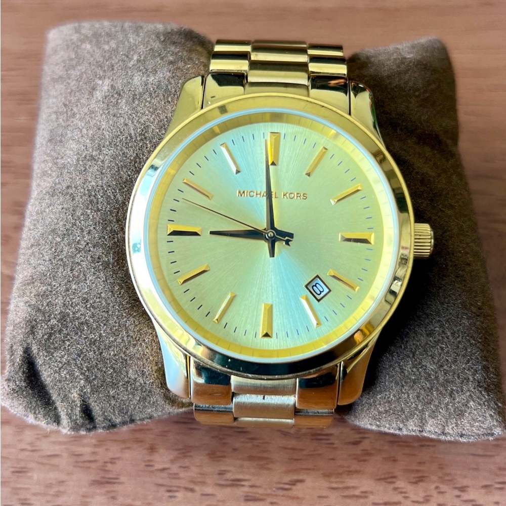 Authentic Michael Kors yellow gold watch